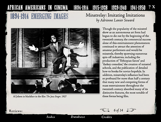 African Americans in Cinema: The First Half Century CD-ROM