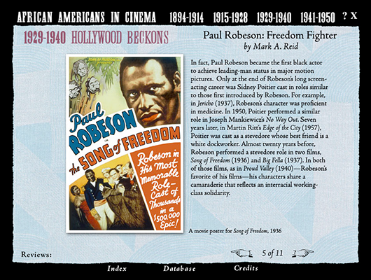 African Americans in Cinema: The First Half Century CD-ROM