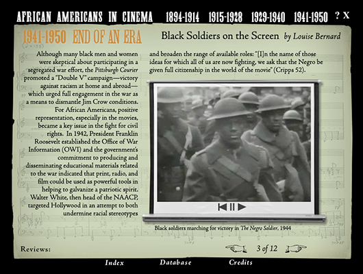 African Americans in Cinema: The First Half Century CD-ROM