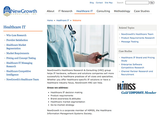 NewGrowth Consulting website