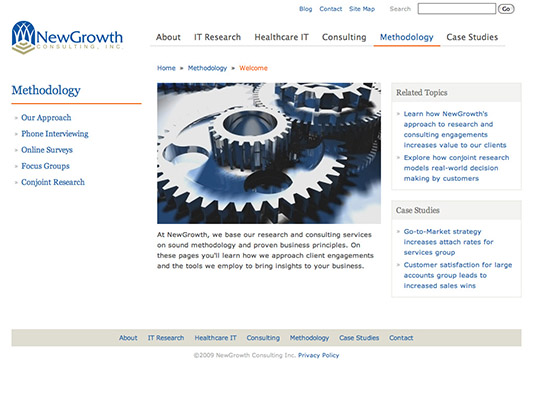 NewGrowth Consulting website